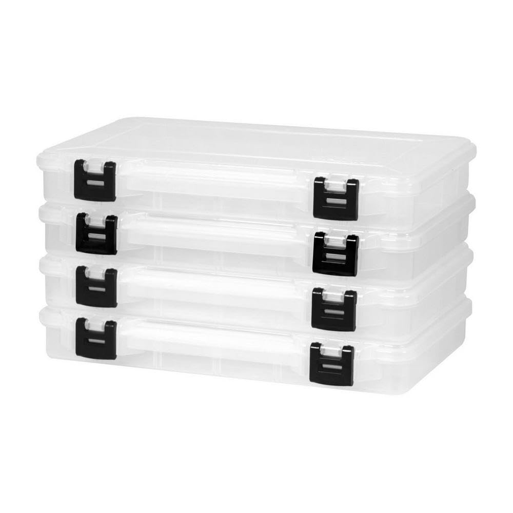 Plano ProLatch 3700 StowAway 4-pack closed: secure, organized tackle storage for flies and lures.