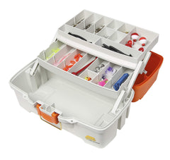 Plano Ready-Set-Fish 2-Tray Box with open cantilever tray for quick viewing of tackle.