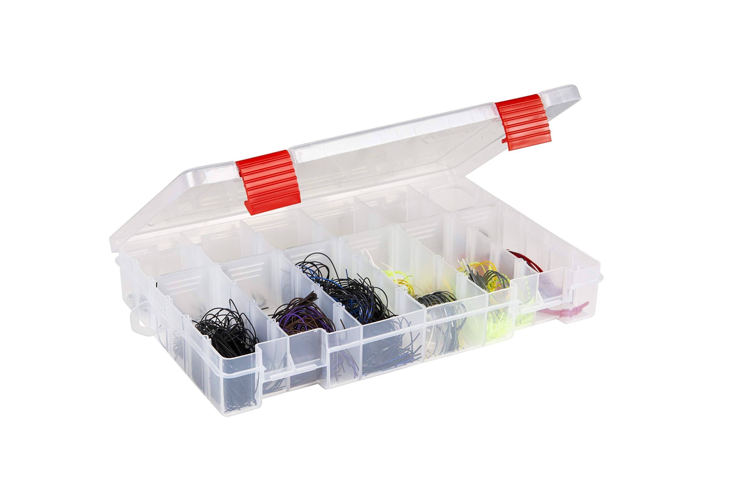Plano Rustrictor 3600 interior compartments organize lures and small parts