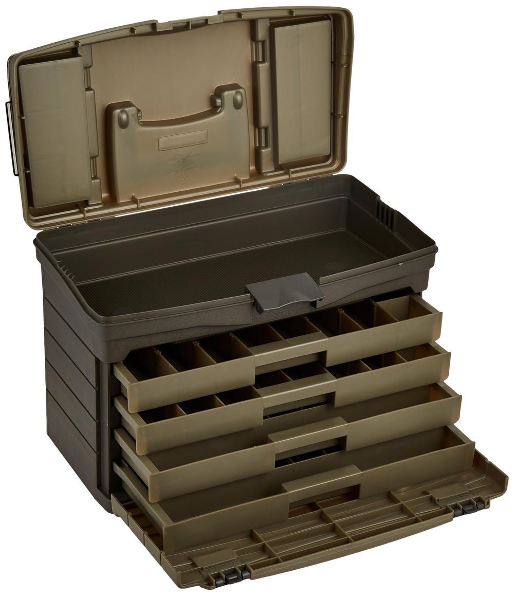 Includes Plano 4-drawer system, brochure, and nameplate order form