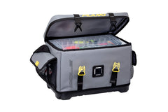 Plano Z-Series 3700 Tackle Bag open with 2 StowAway boxes for organized storage