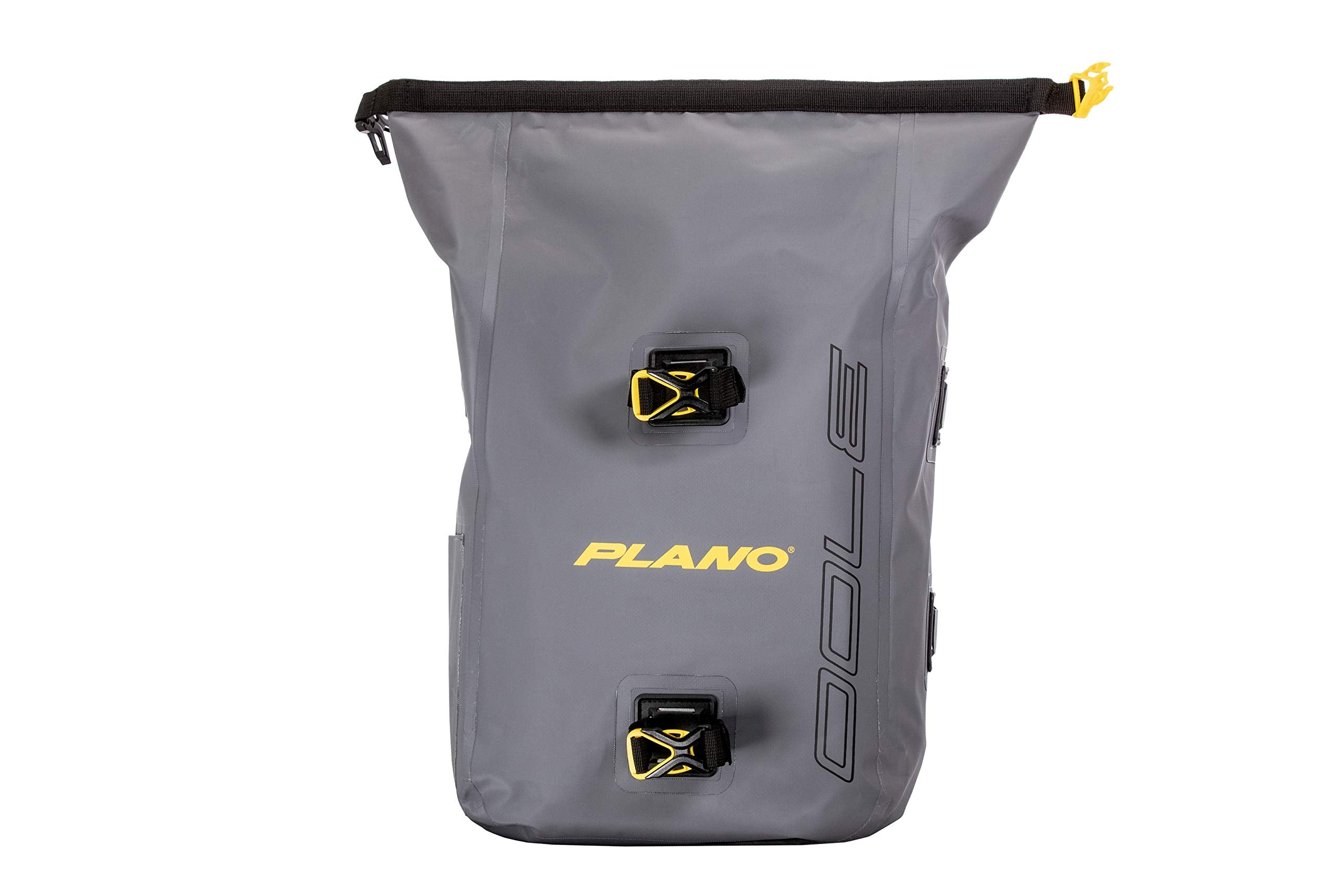 Plano Z-Series roll-top waterproof backpack dual-buckle design for expandable capacity.