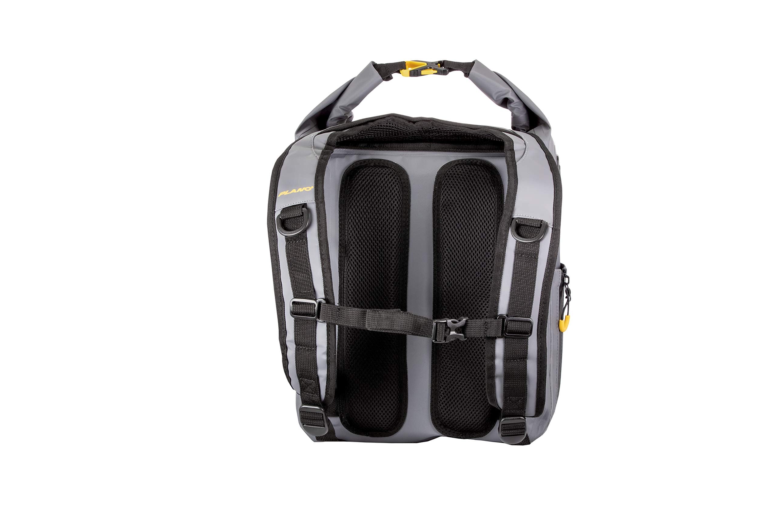 Plano Z-Series roll-top waterproof backpack open main compartment for organized storage.