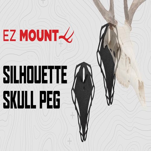 Deer-sized game mounting plaque display with peg
