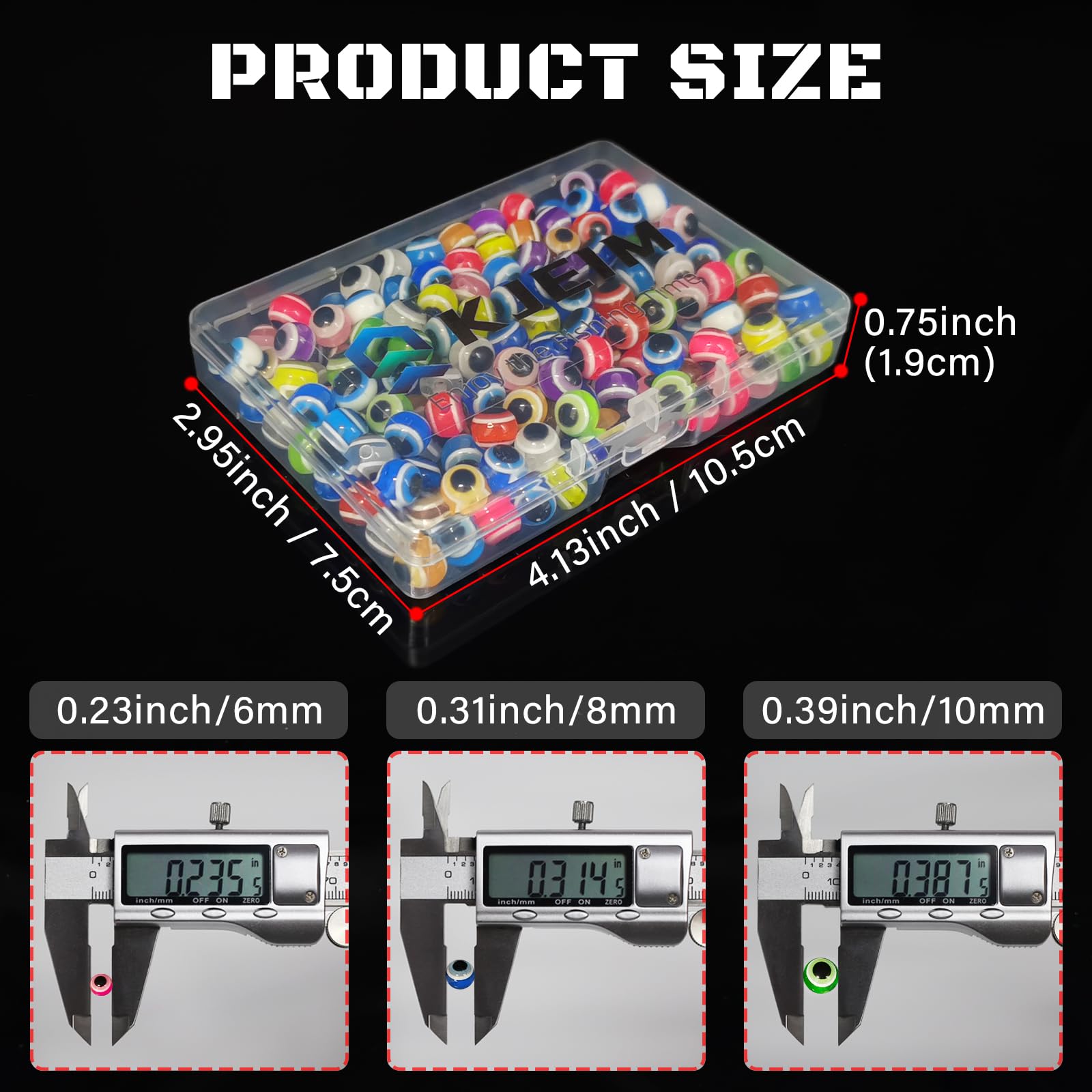 Plastic storage box for beads with multiple compartments