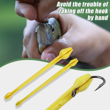 Six yellow dehooker tools in package