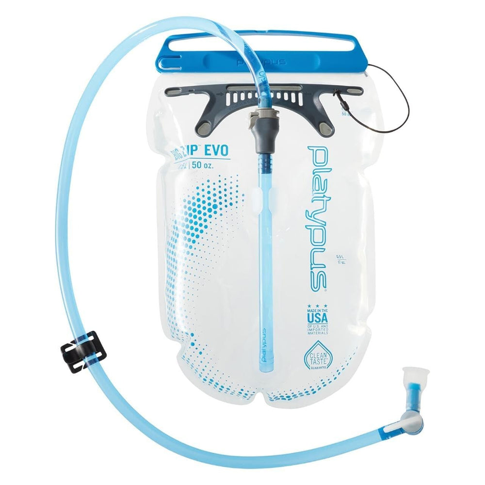 Platypus Big Zip EVO taste-free reservoir, smooth interior for clean hydration on outdoor adventures.