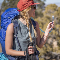 Platypus Hoser with HyFLO valve for faster flow on the trail.