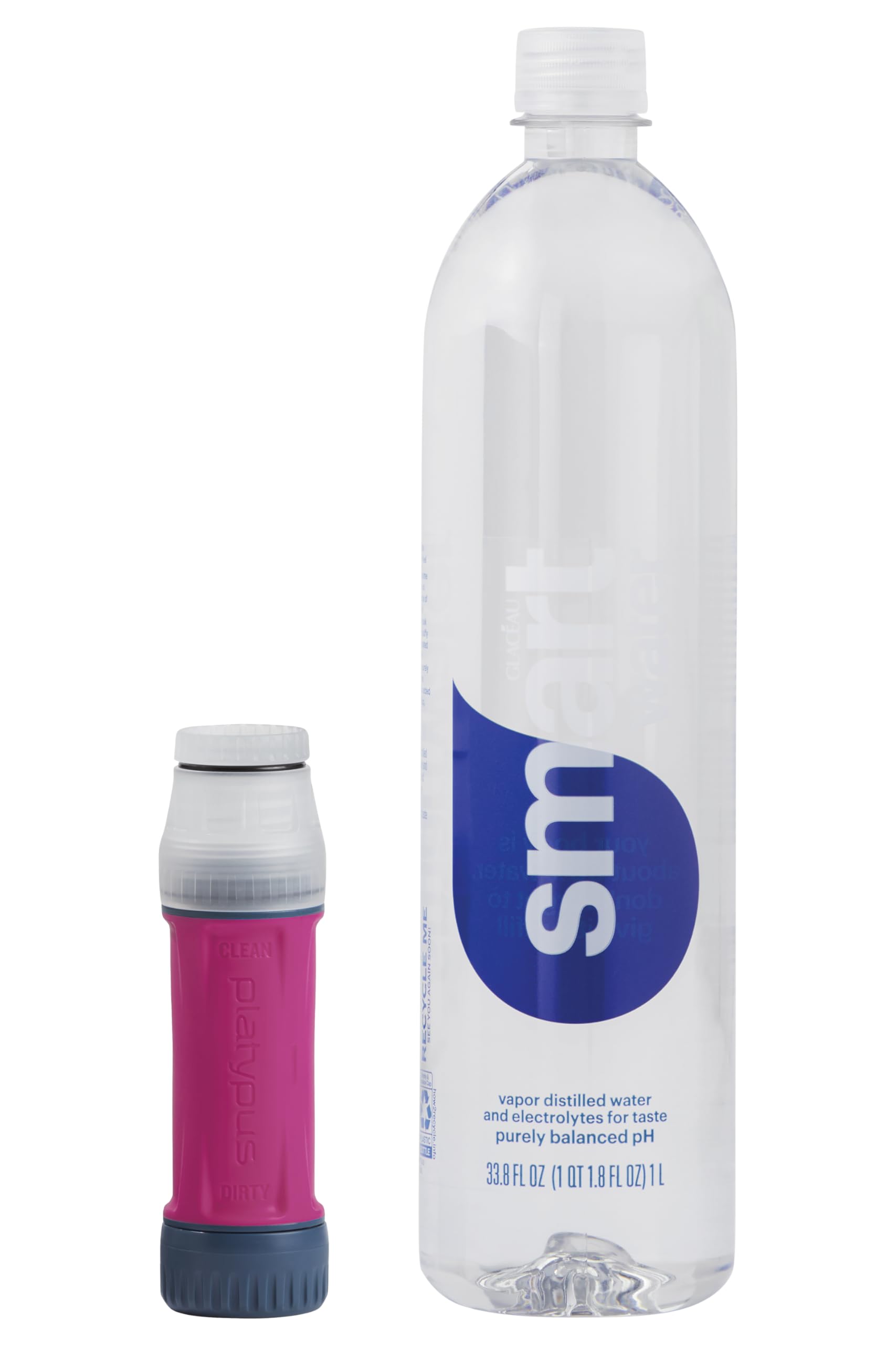 Platypus QuickDraw drink cap allows direct sipping with a secure seal.