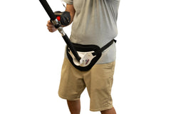 PlayAction B260 Dorado Rod Belt side view, showing belt straps and gimbal slot for easy entry.