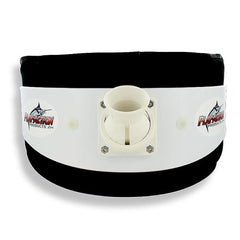 PlayAction B800M Extreme snap-on hip belt showing quick on-off use for fishing.