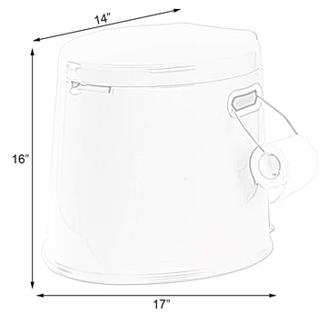 Playberg portable toilet compact dimensions fit in cars and backpacks.