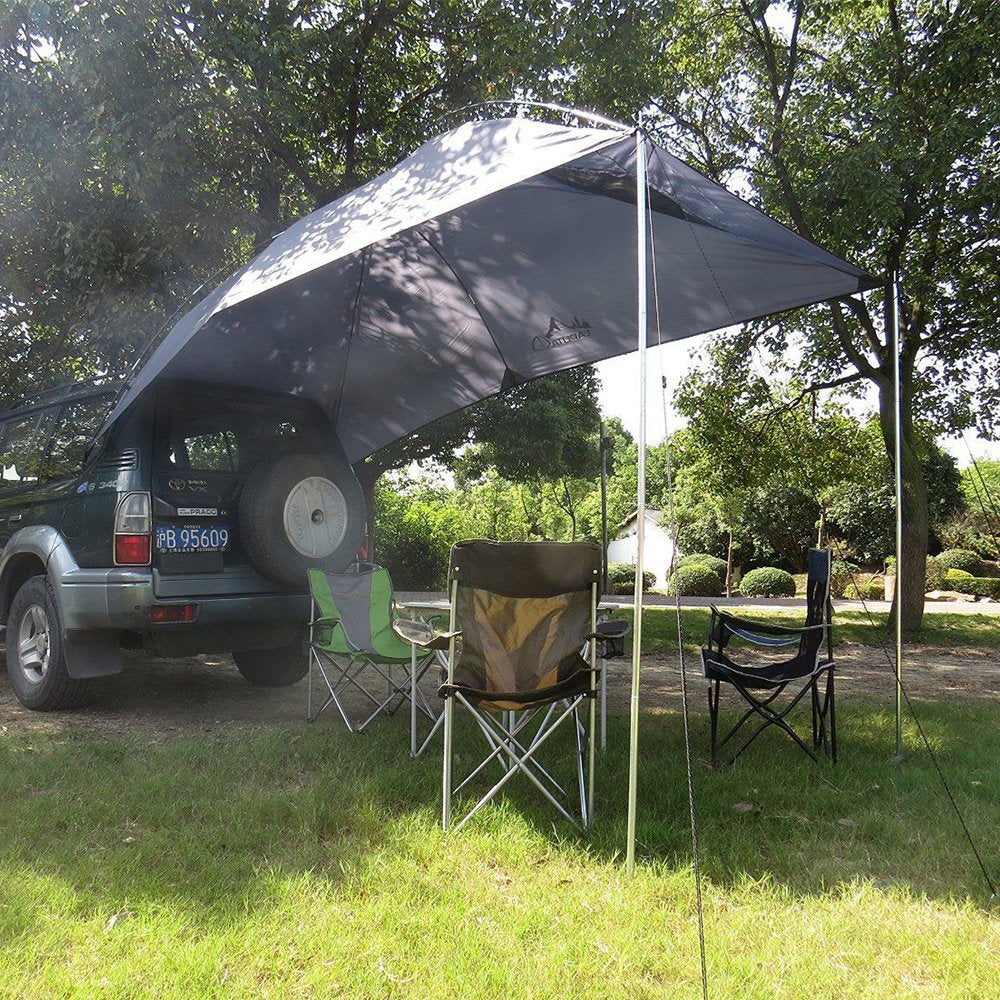 PlayDo spacious outdoor dining area shows room for gear and people.
