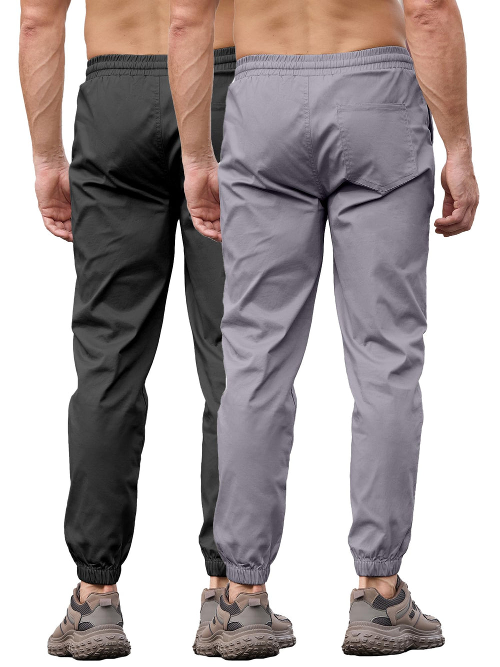 PLEPAN men's cargo joggers drawstring adjustment enables customizable fit for outdoor activity