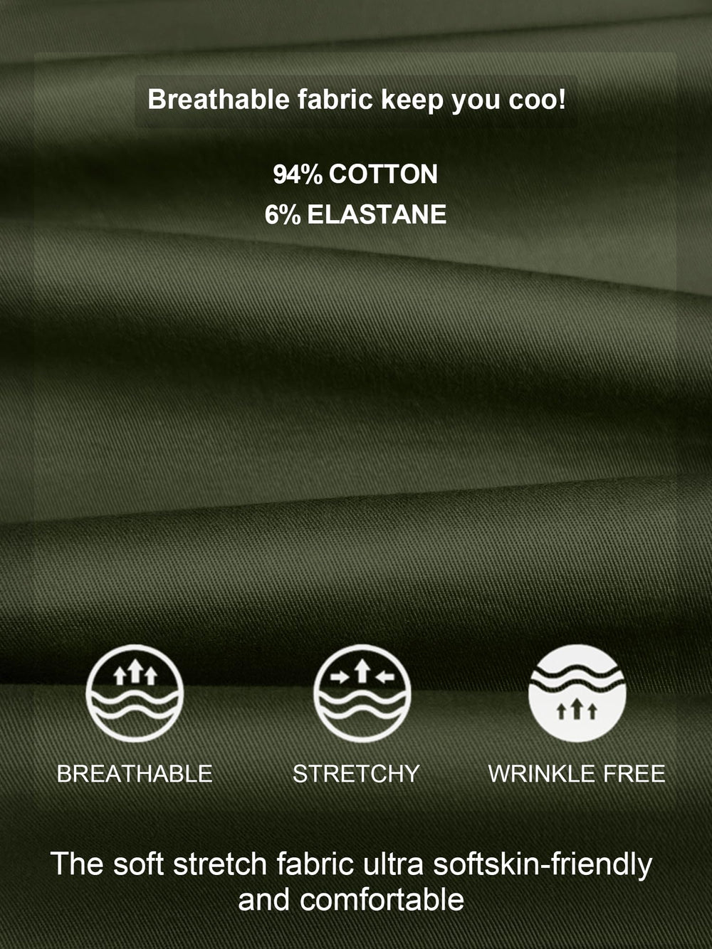 PLEPAN fabric twill closeup highlights cotton blend softness and stretch.
