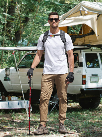 PLEPAN cargo joggers action shot for daily use and outdoor activities