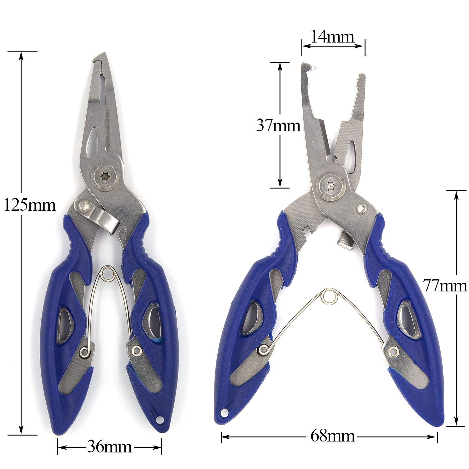 Pliers used to connect lures with split rings