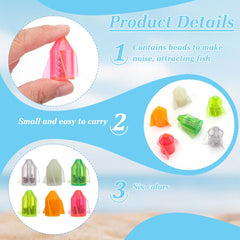 Triangular head design fishing line rattles with sound beads