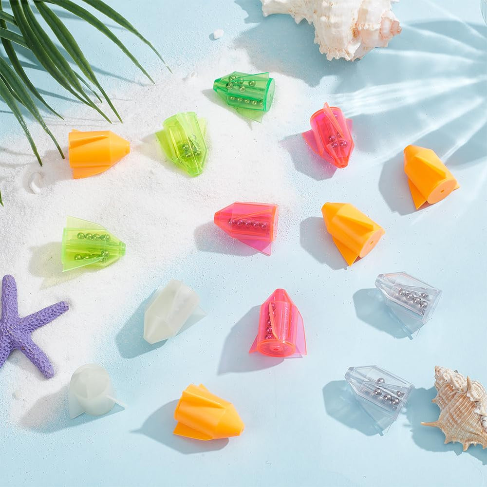 Package of PLIGREAT fishing line rattles: 30 pieces in six colors