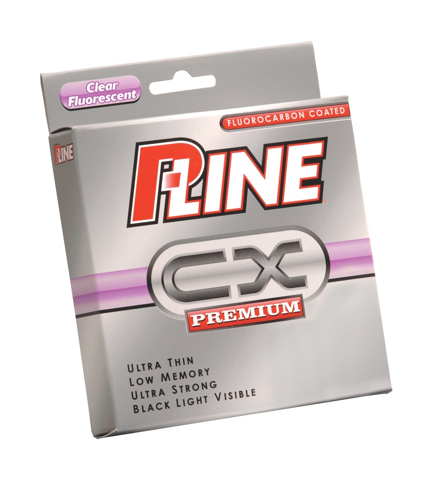 P-Line CX Premium fluorocarbon coated line on 300-yard spool, 12-pound test, clear fluorescent color for high visibility