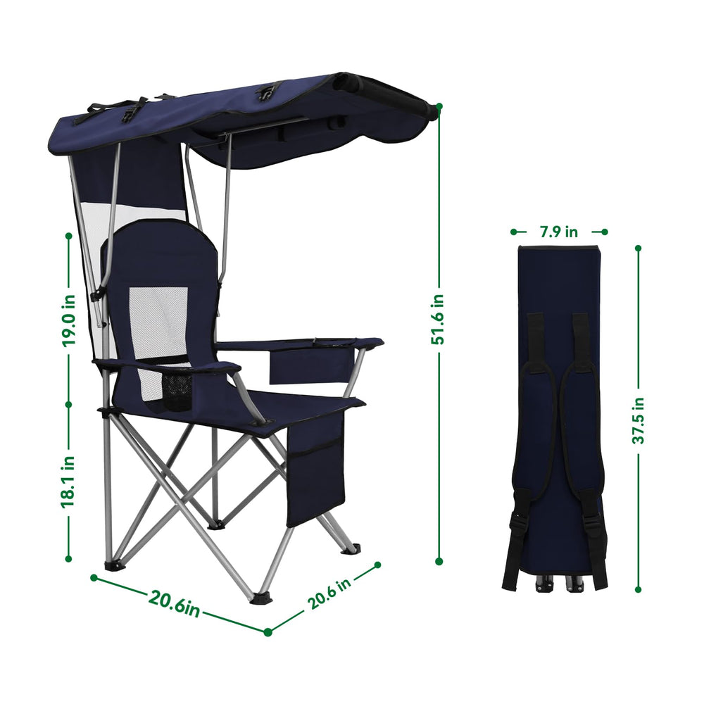 PLKO folding camping chair with backpack carry for easy transport on hikes and camps