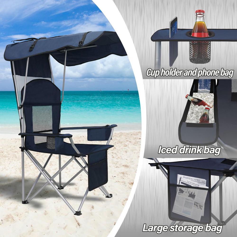 PLKO sturdy steel frame and 600D fabric chair supports up to 330 pounds