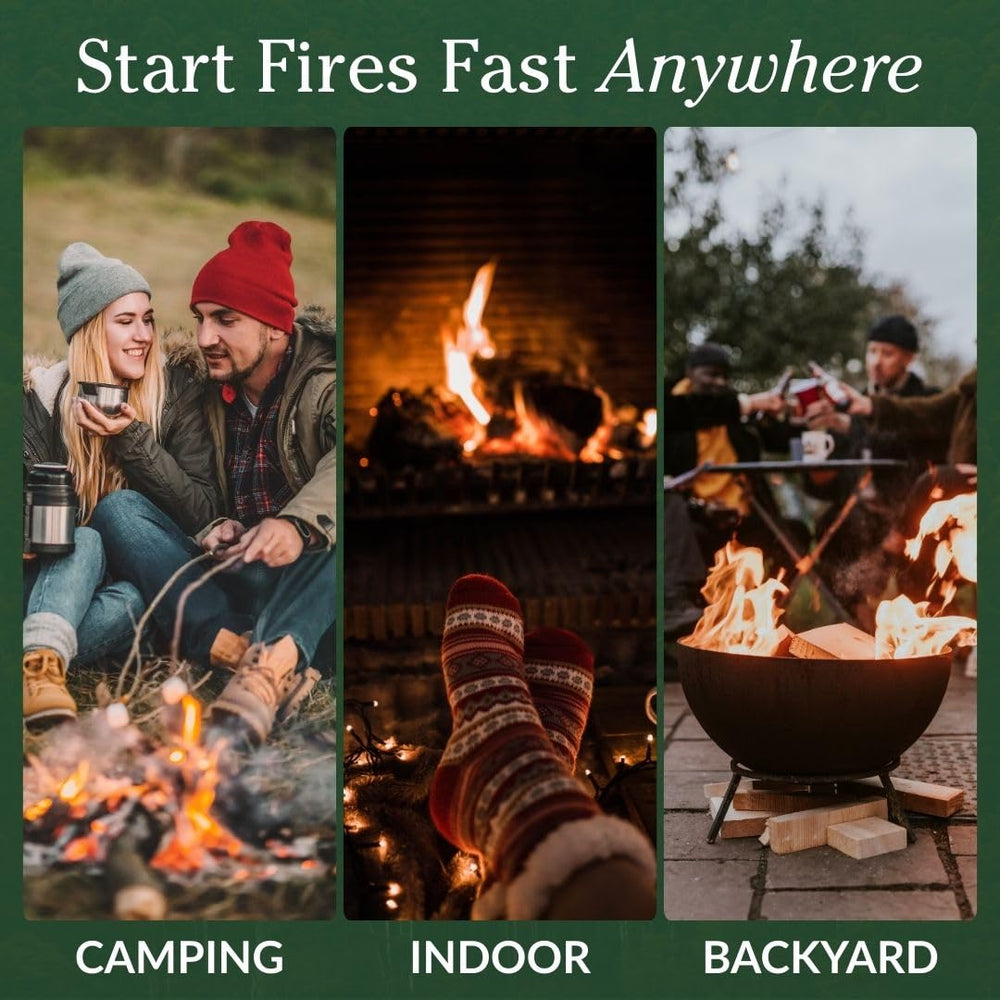 Fatwood emergency fire kit by Plow & Hearth for warmth and preparedness