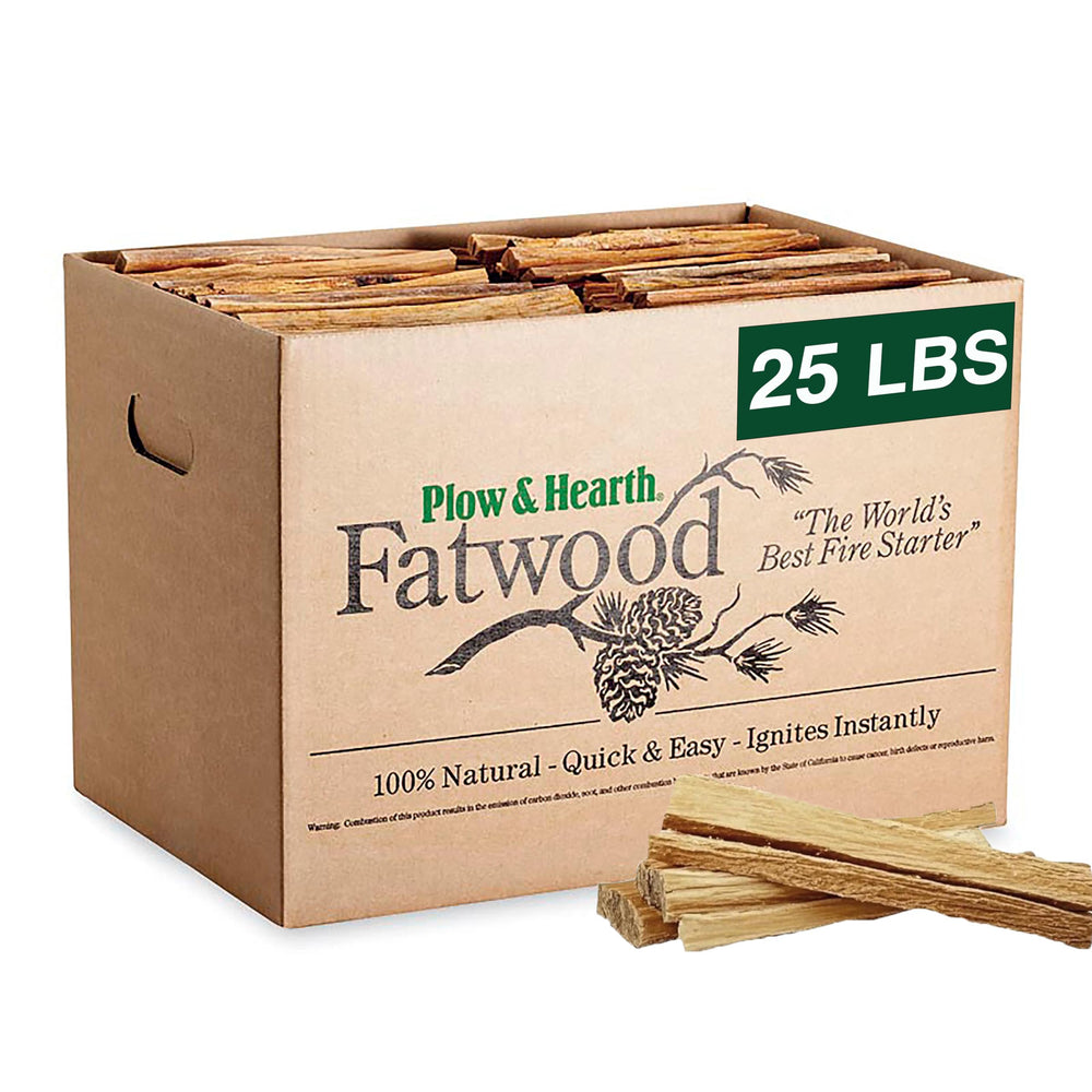 Plow & Hearth Fatwood 8-inch fire starter sticks ignite quickly for easy flames