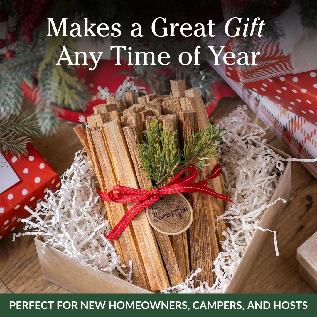 Sustainably harvested Fatwood sticks by Plow & Hearth for eco-friendly fires