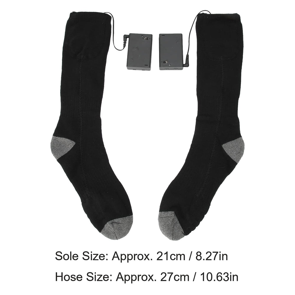 plplaaoo heated socks show secure ankle battery compartments for safe use