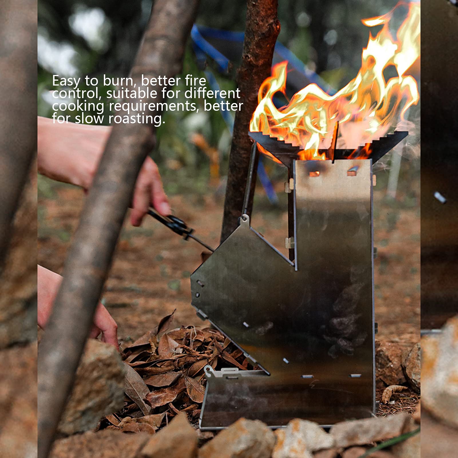 plplaaoo Rocket Stove secondary combustion minimizes fuel waste during cooking