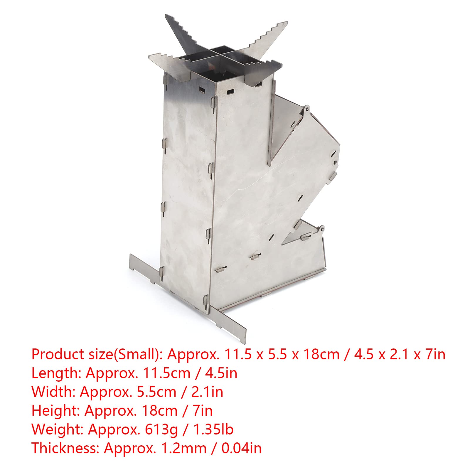 plplaaoo Rocket Stove stainless steel build offers durable outdoor performance