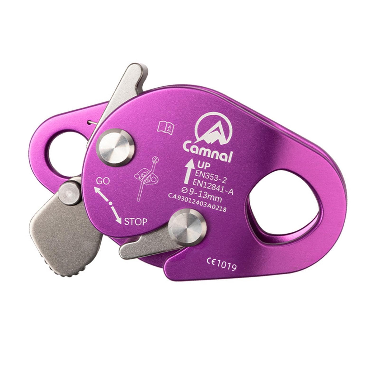 plplaaoo rope grab front view shows rugged aviation aluminum for reliable climbs