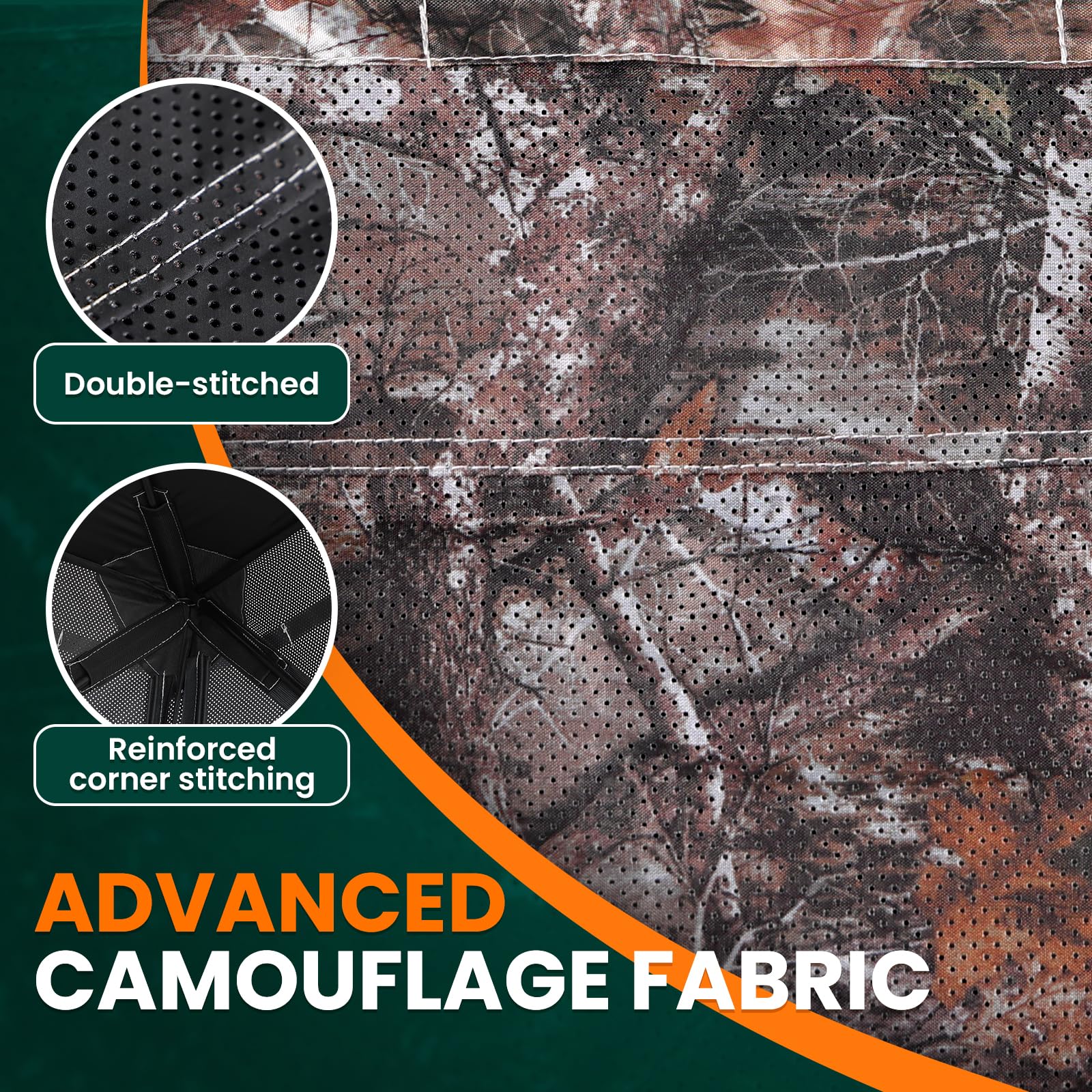 Plscoverit hunting blind camouflage pattern blends with natural surroundings