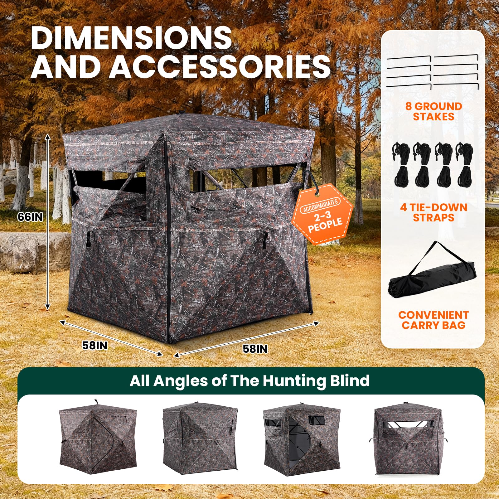 Plscoverit carry bag keeps the blind compact for easy transport