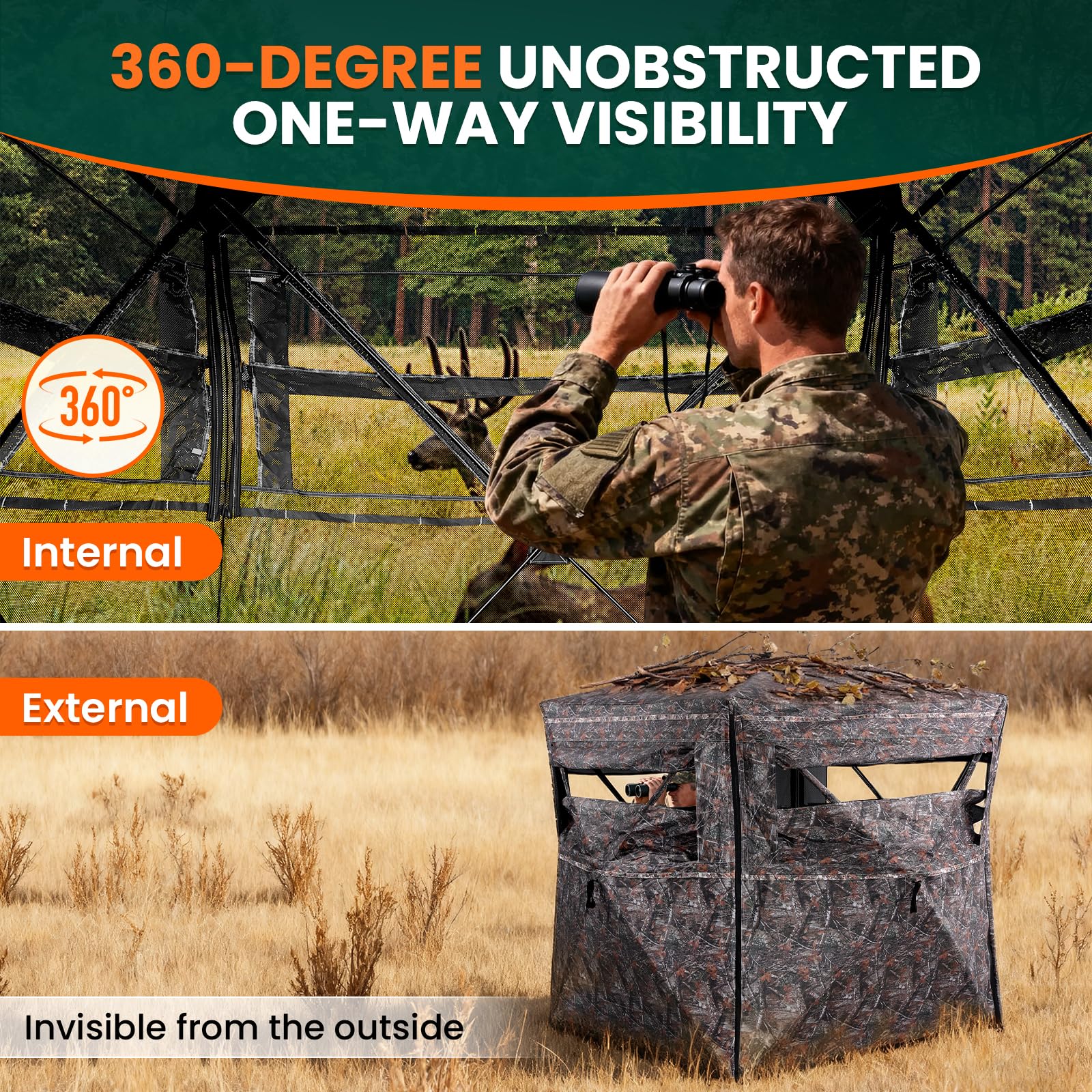 Plscoverit hunting blind floor mat provides waterproof comfort on damp ground