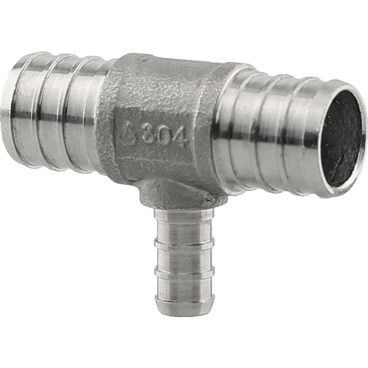 PLUMB eeze PEX Tee stainless steel 3/4 x 3/4 x 3/8 for durable PEX branching connections.