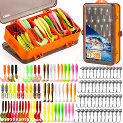 PLUSINNO 108pcs tackle box front view