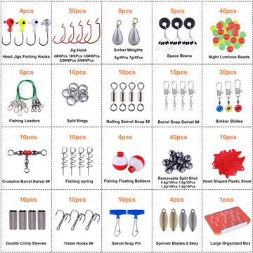 Close-up of stainless steel fishing hooks and weights
