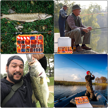 Spinner blades, beads, swivels, and lures ready for fishing