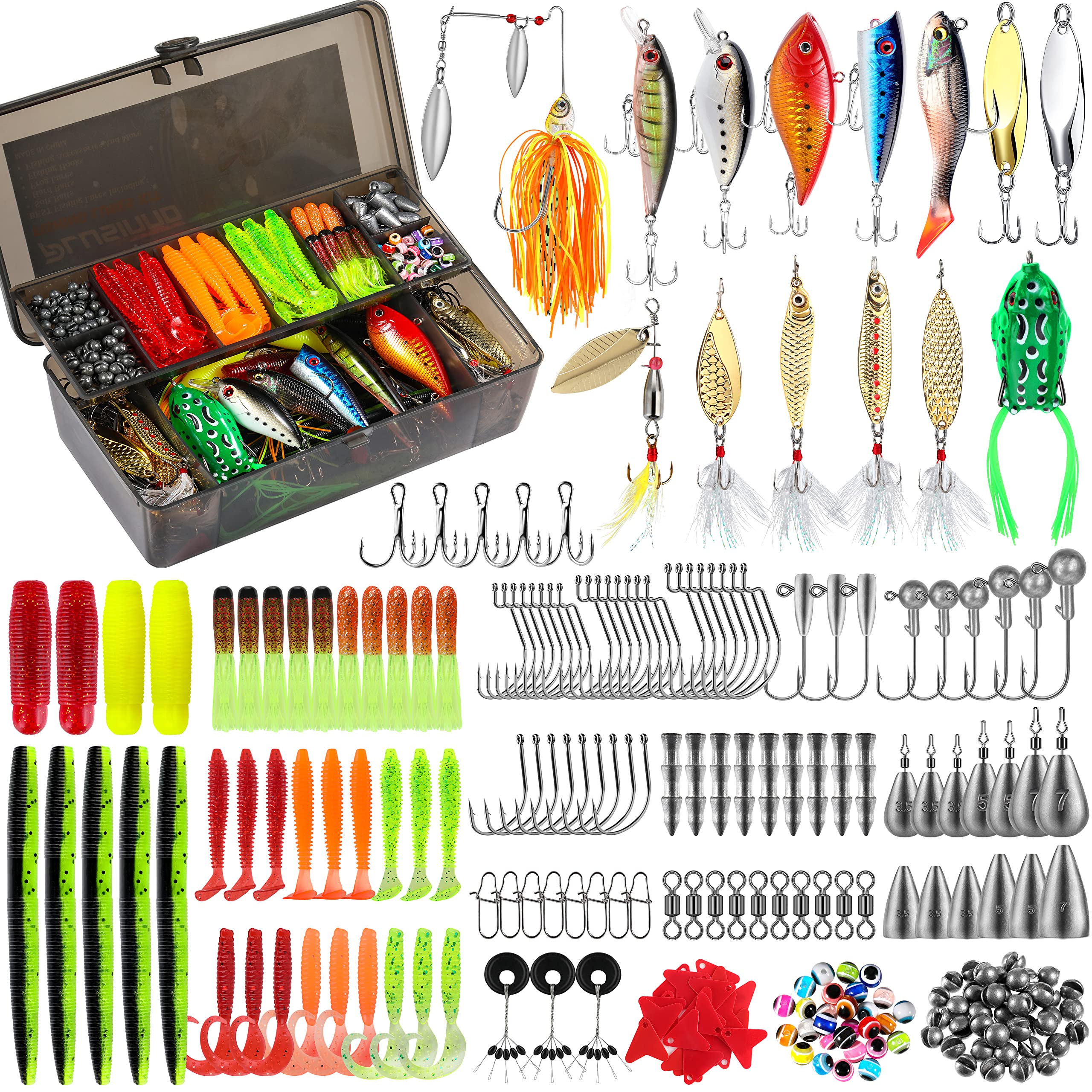 PLUSINNO 292-piece fishing tackle box kit cover