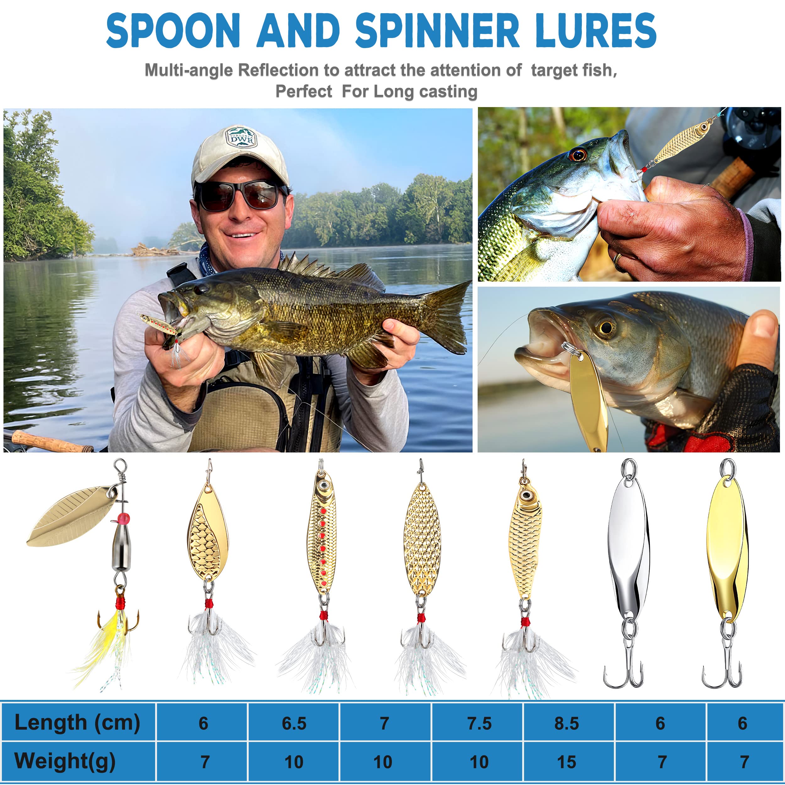 Assorted soft plastic worms and hooks