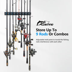 PLUSINNO 36-rods storage rack demonstrates space optimization for gear
