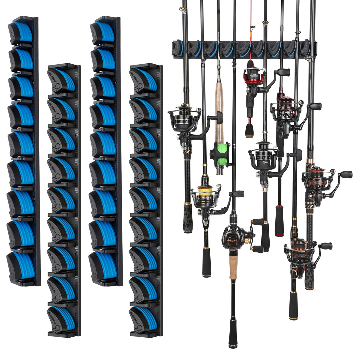 PLUSINNO 4-pack vertical rod rack keeping rods organized for quick access