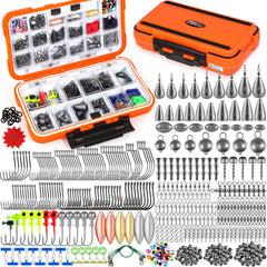 PLUSINNO 449pcs fishing gear kit tackle box offers versatile freshwater setup.