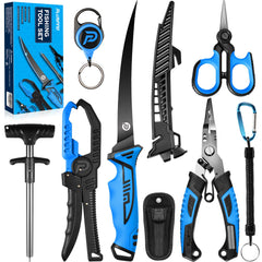 PLUSINNO 7-in-1 fishing tools kit ready for versatile on-boat tasks.