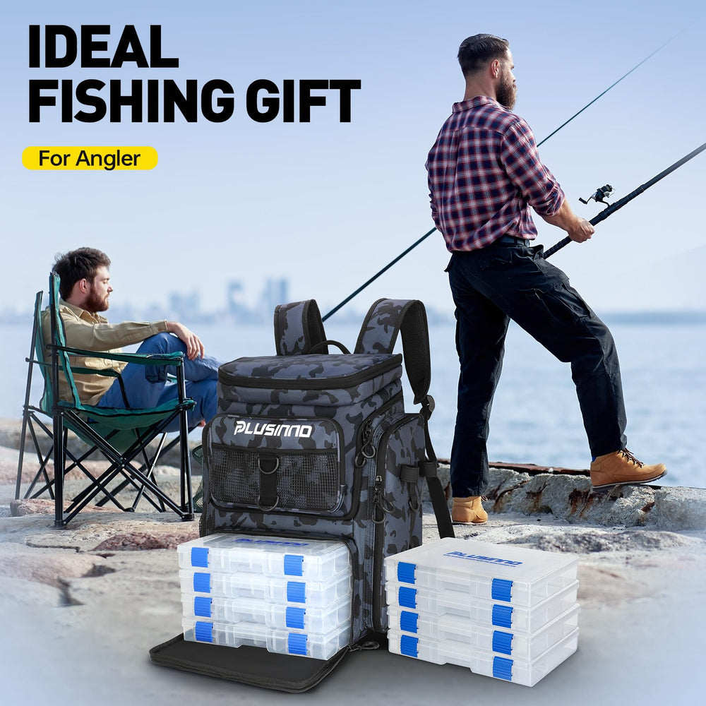 PLUSINNO adjustable main compartment lets you customize space for large tackle boxes.