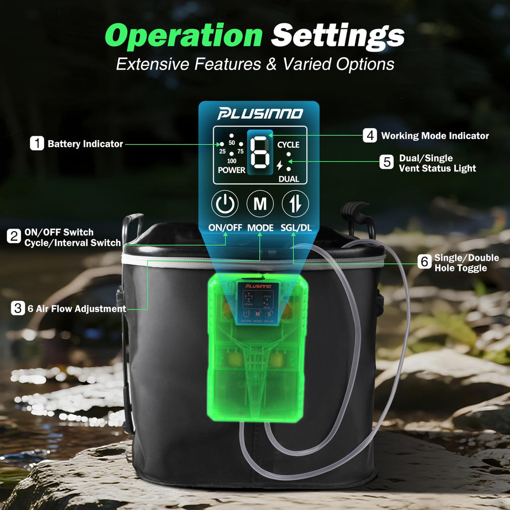 Ultra-quiet operation aerator for fishing