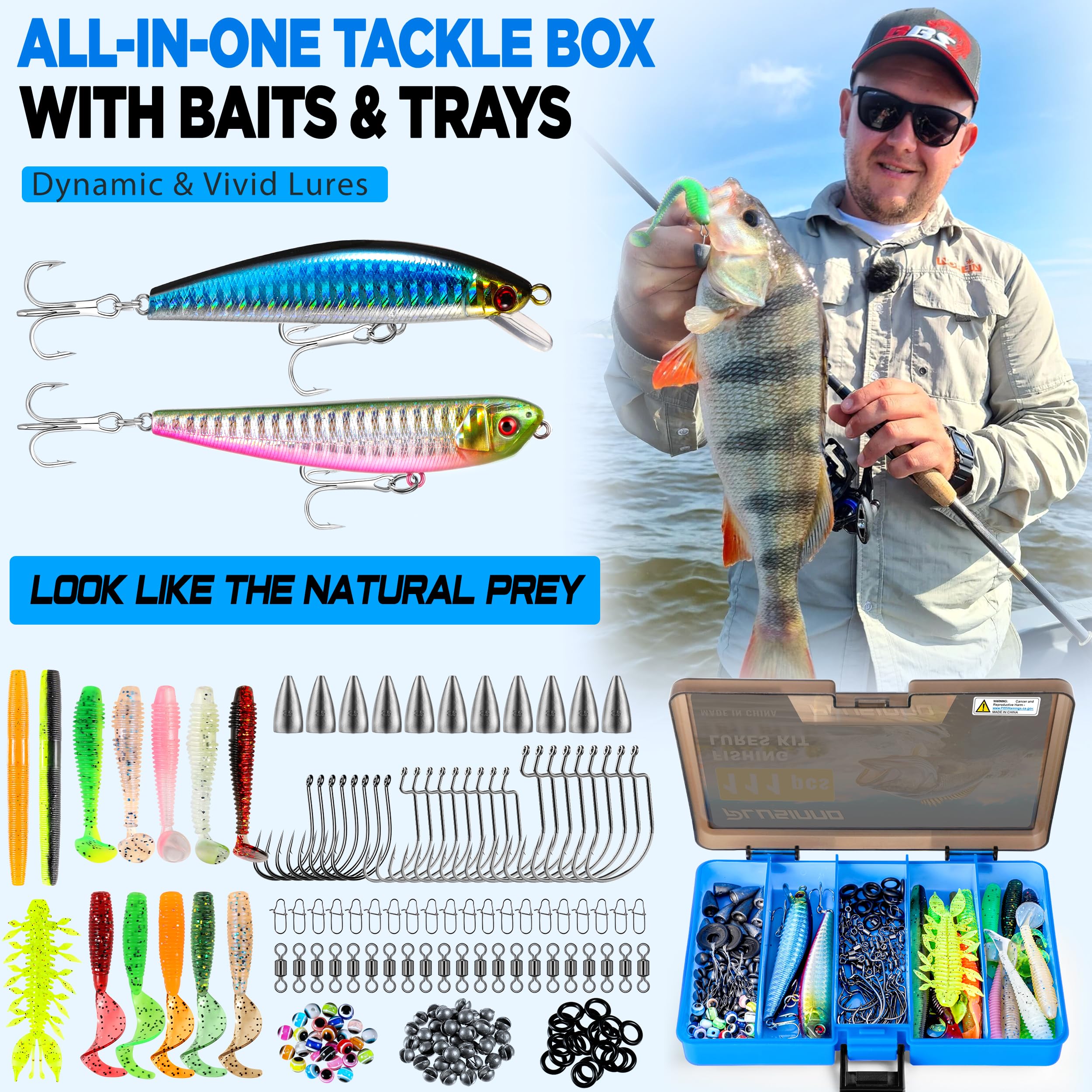 PLUSINNO all-in-one-fishing-kit highlights a complete setup for beginners and enthusiasts.