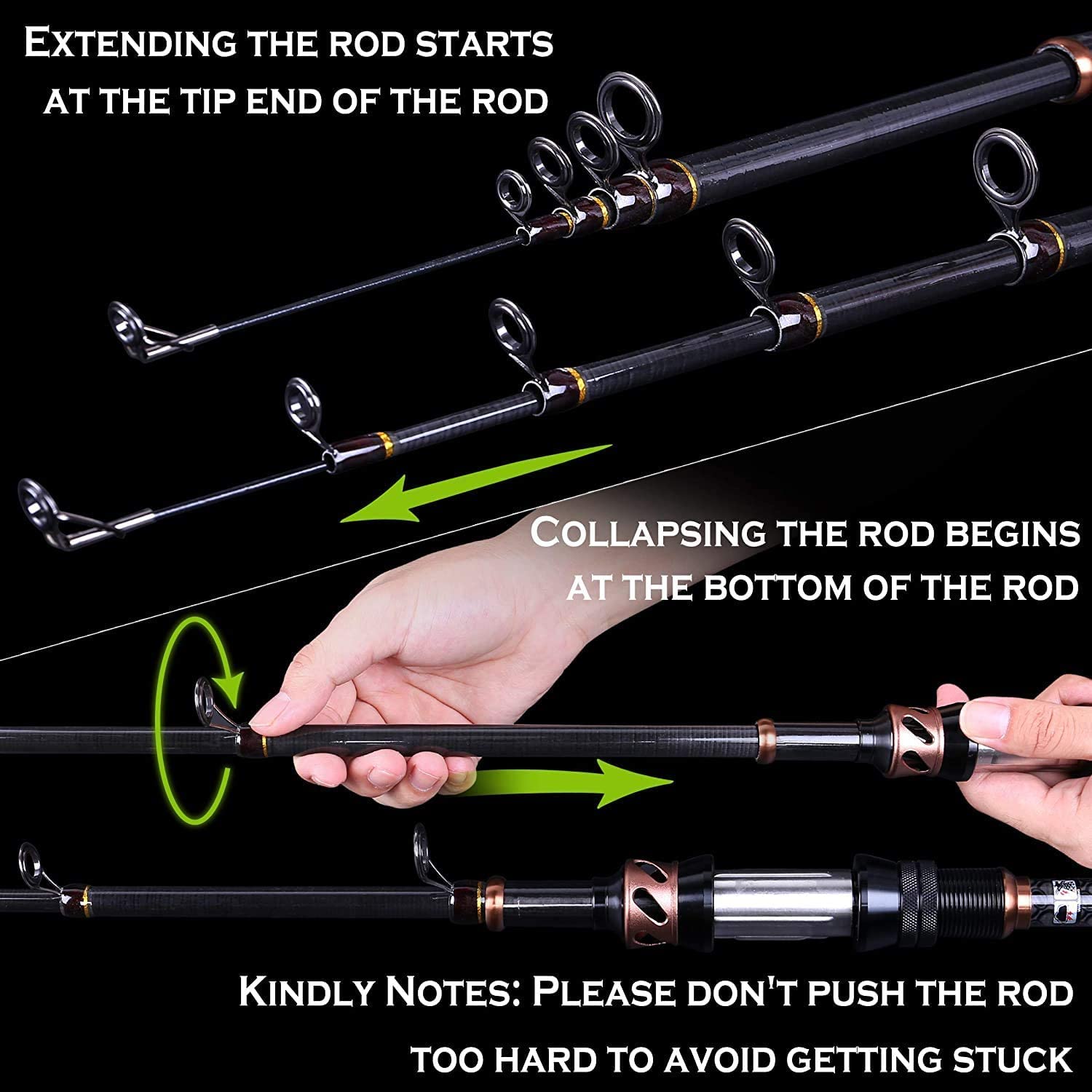 PLUSINNO black cloth bag protects rod during travel and storage